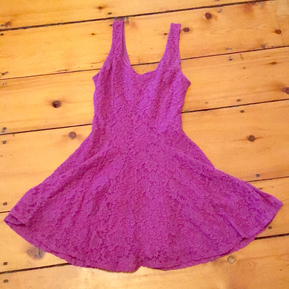 Fuchsia Floral Print Dress